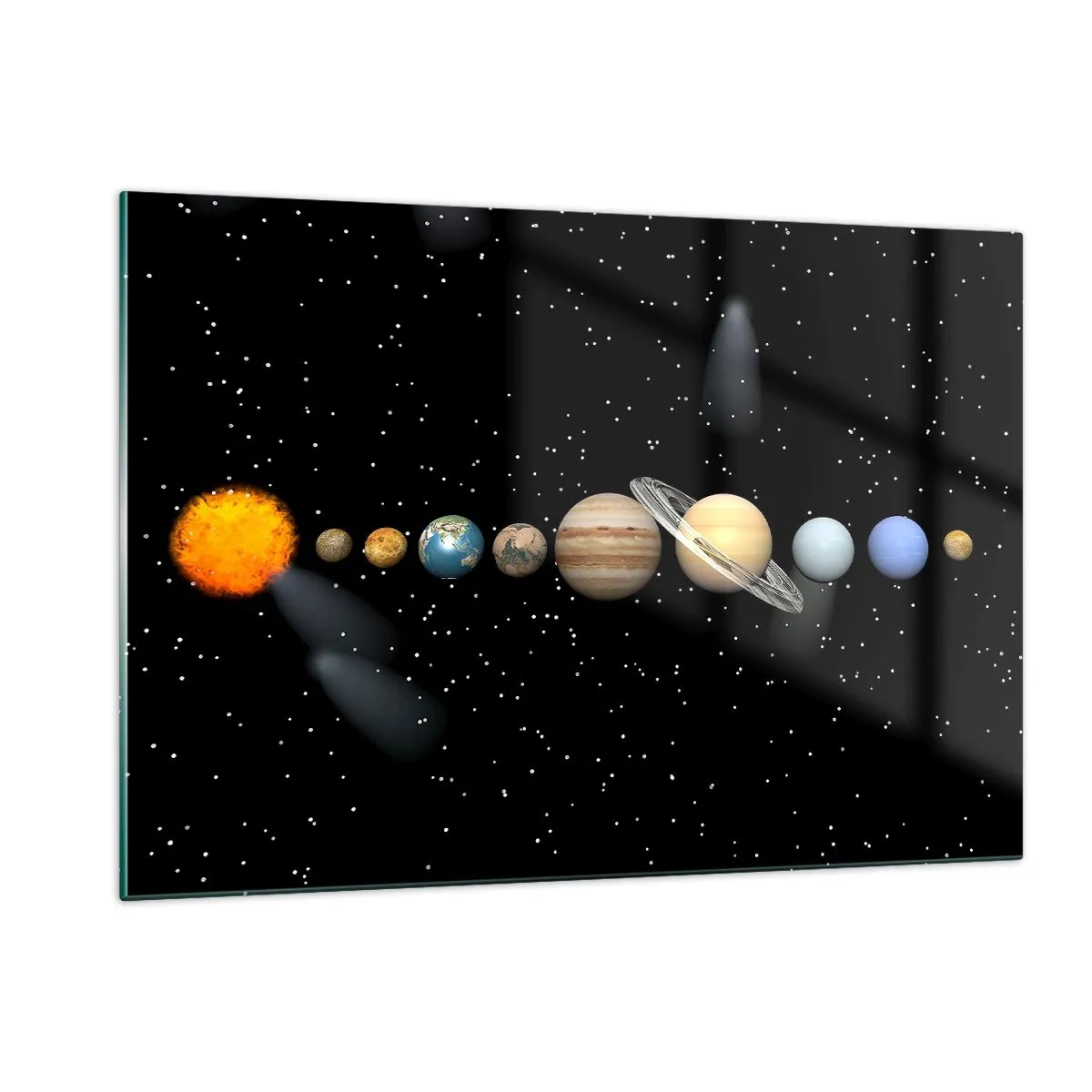 Quadro em vidro - E os planetas estão a enlouquecer... - 120x80 cm