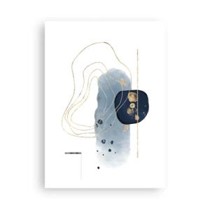 Pôster - Fantasia azul e dourada - 50x70 cm