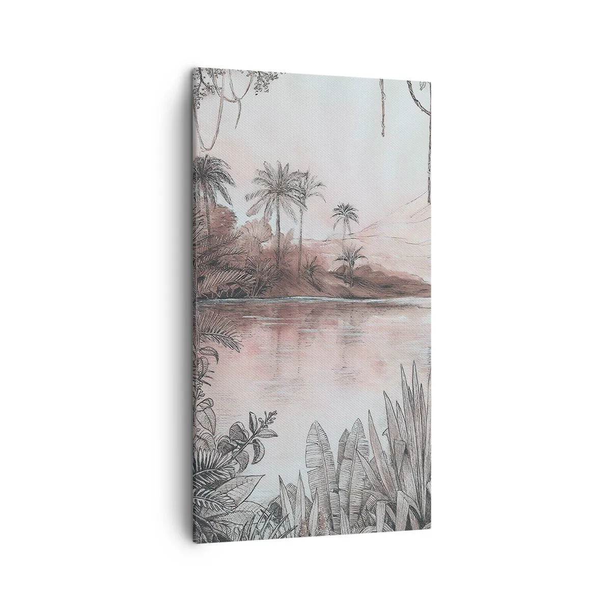 Quadro em tela - Diário de um explorador do século 19 - 45x80 cm