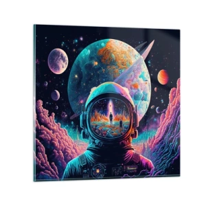 Quadro em vidro - Os filósofos não sonharam com isso - 50x50 cm