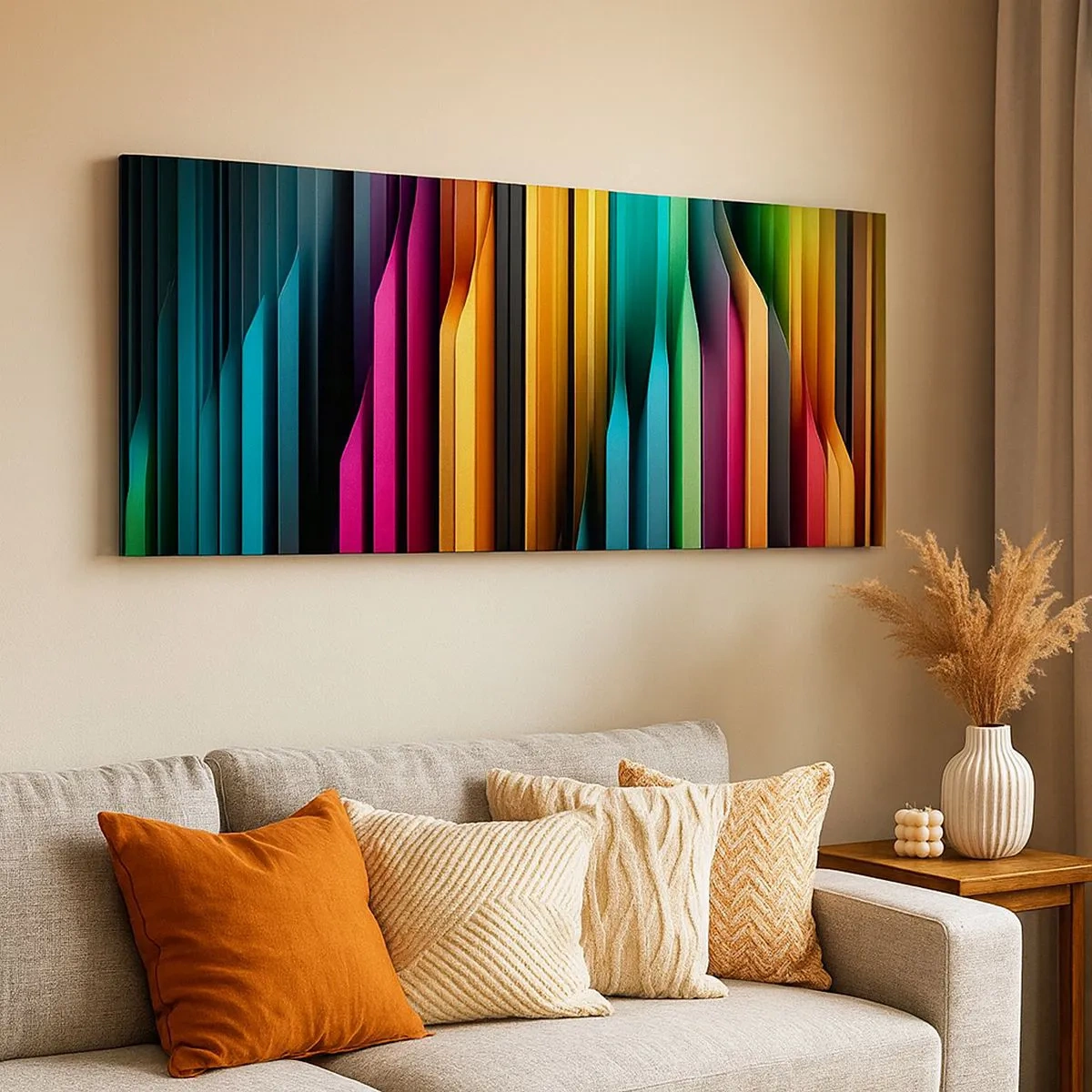 Quadro em tela - Um órgão de luz - 100x40 cm