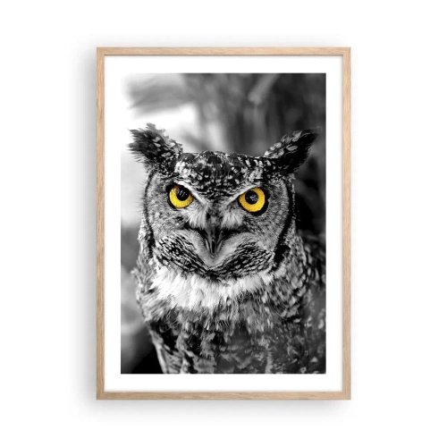 Pôster com moldura de carvalho claro - Nada pode ser escondido - 50x70 cm