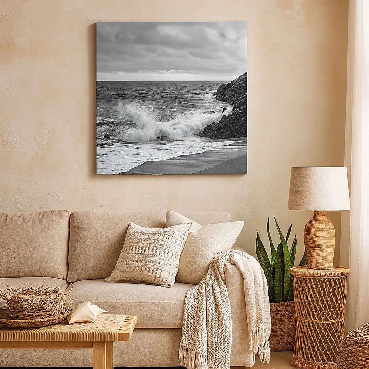 Quadro em tela - Em correntes de luz - 30x30 cm