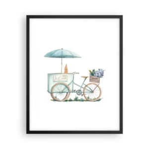 Pôster com moldura preta - Doce lembrança do verão - 40x50 cm