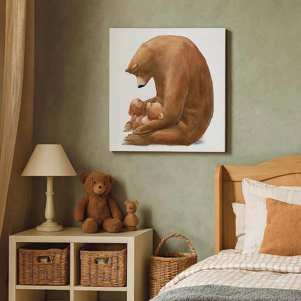 Quadro em tela - Doces sonhos, crianças - 30x30 cm