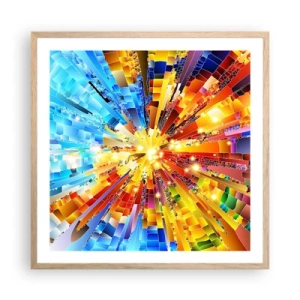 Pôster com moldura de carvalho claro - In medias res - 60x60 cm