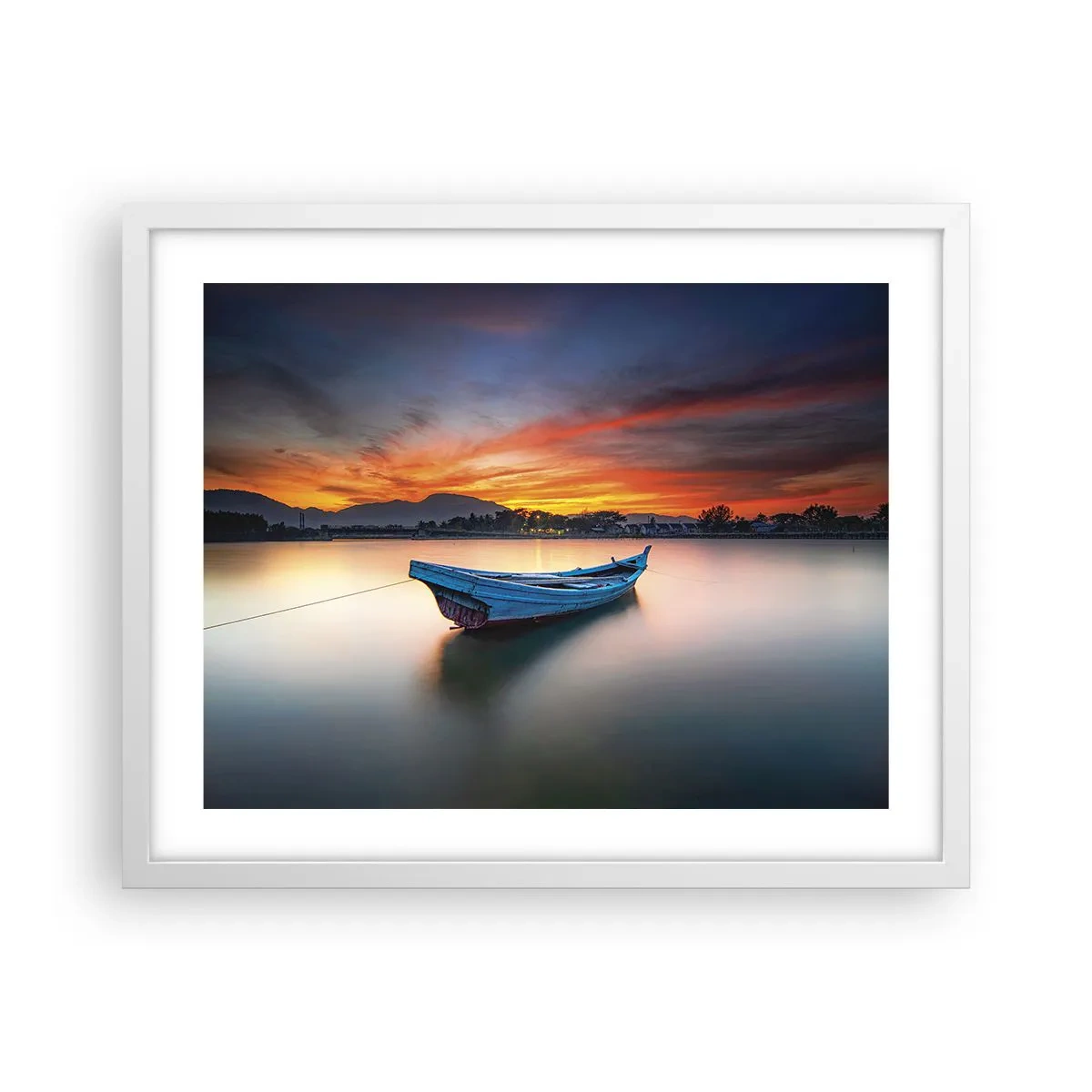 Pôster em moldura branca - Uma boa noite se aproxima - 50x40 cm