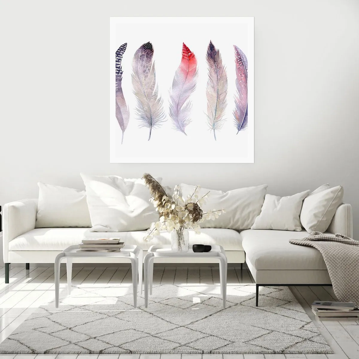 Pôster - Delicadas como uma névoa multicolorida - 50x50 cm