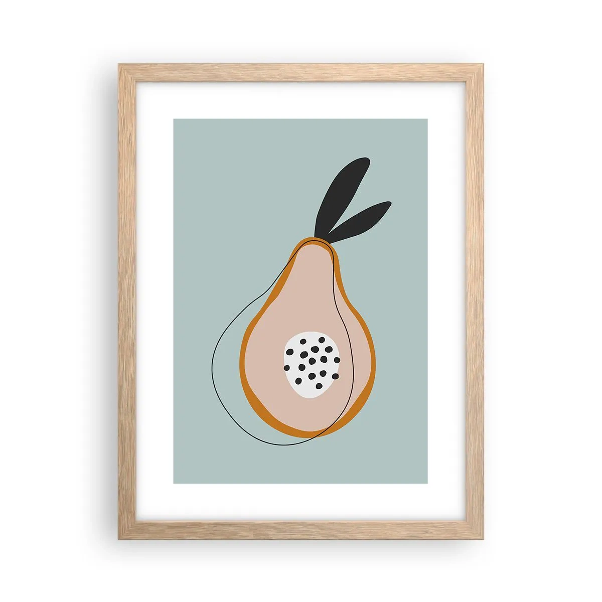 Pôster com moldura de carvalho claro - Penetrar na natureza das coisas - 30x40 cm