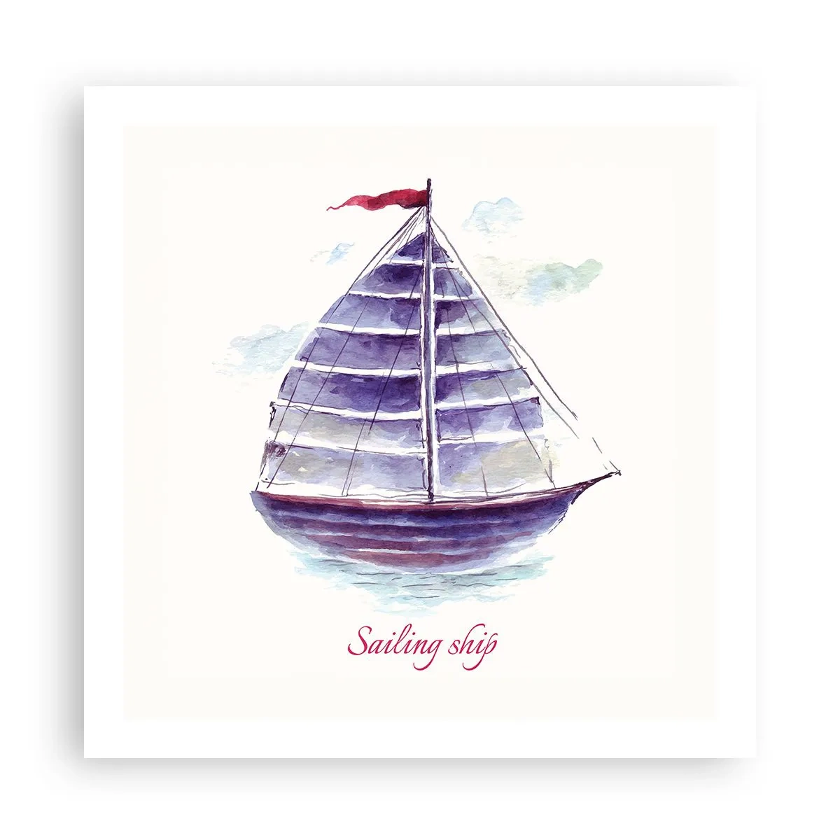 Pôster - Cheio de velas e águas calmas - 60x60 cm