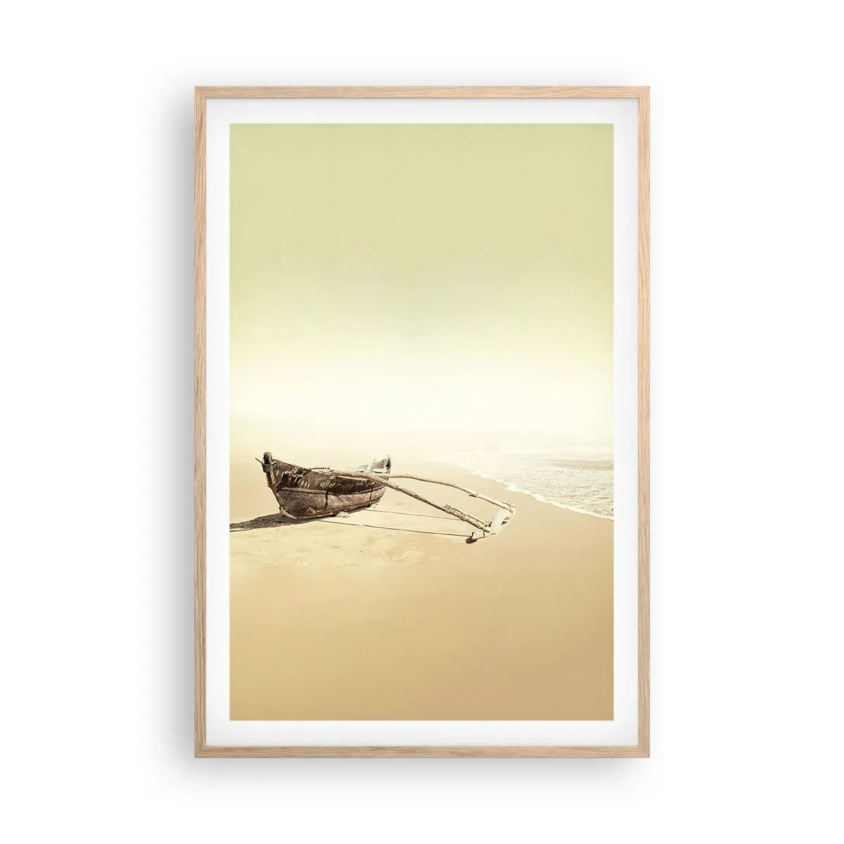 Pôster com moldura de carvalho claro - Memória dos mares do sul - 61x91 cm