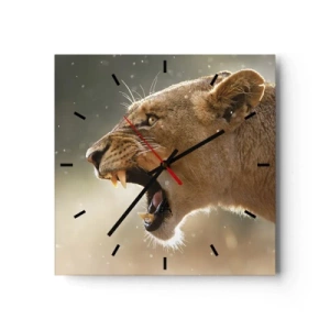 Relógio de parede - Relógio em vidro - Tente não ouvir - 30x30 cm