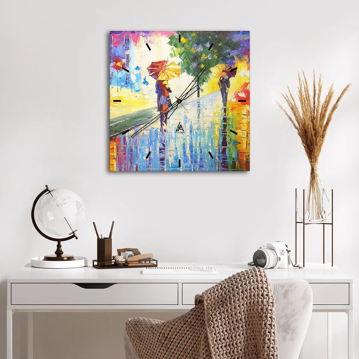 Relógio de parede - Relógio em vidro - E tudo está claro - 30x30 cm