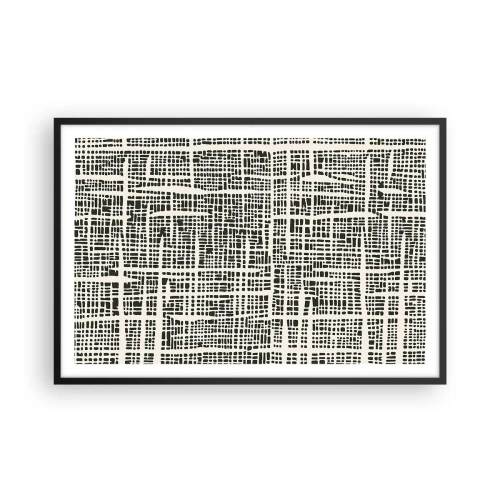Pôster com moldura preta - Uma composição tecida - 91x61 cm