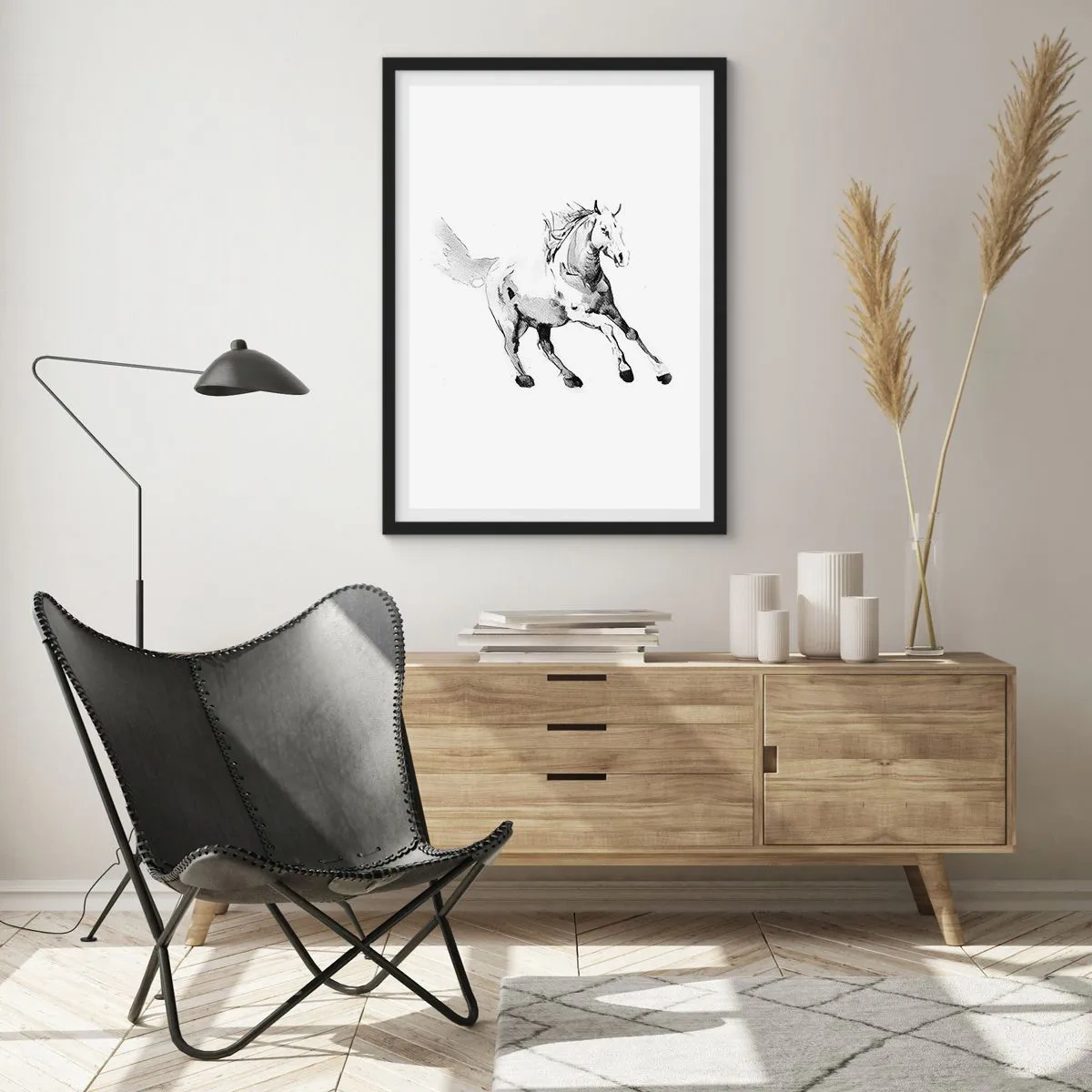 Pôster com moldura preta - Alma Indomável - 40x50 cm