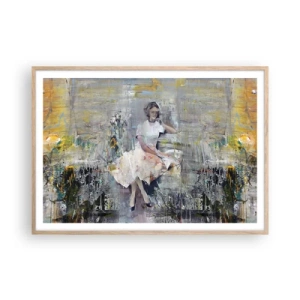 Pôster com moldura de carvalho claro - Clássica e moderna - 100x70 cm