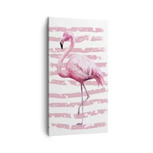 Quadro em tela - Com dignidade, embora de rosa - 45x80 cm