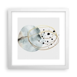 Pôster em moldura branca - No abraço ao espaço - 30x30 cm