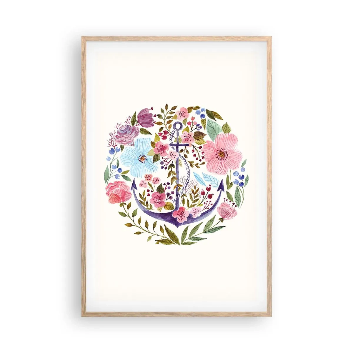 Pôster com moldura de carvalho claro - O bom sonho de um marinheiro - 61x91 cm