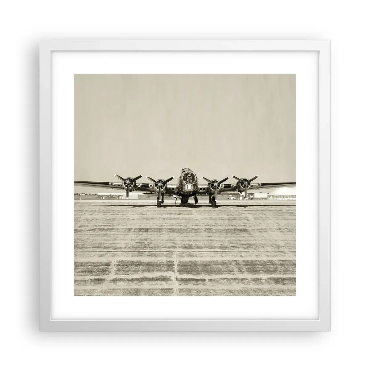 Pôster em moldura branca - Pronto como sempre - 40x40 cm