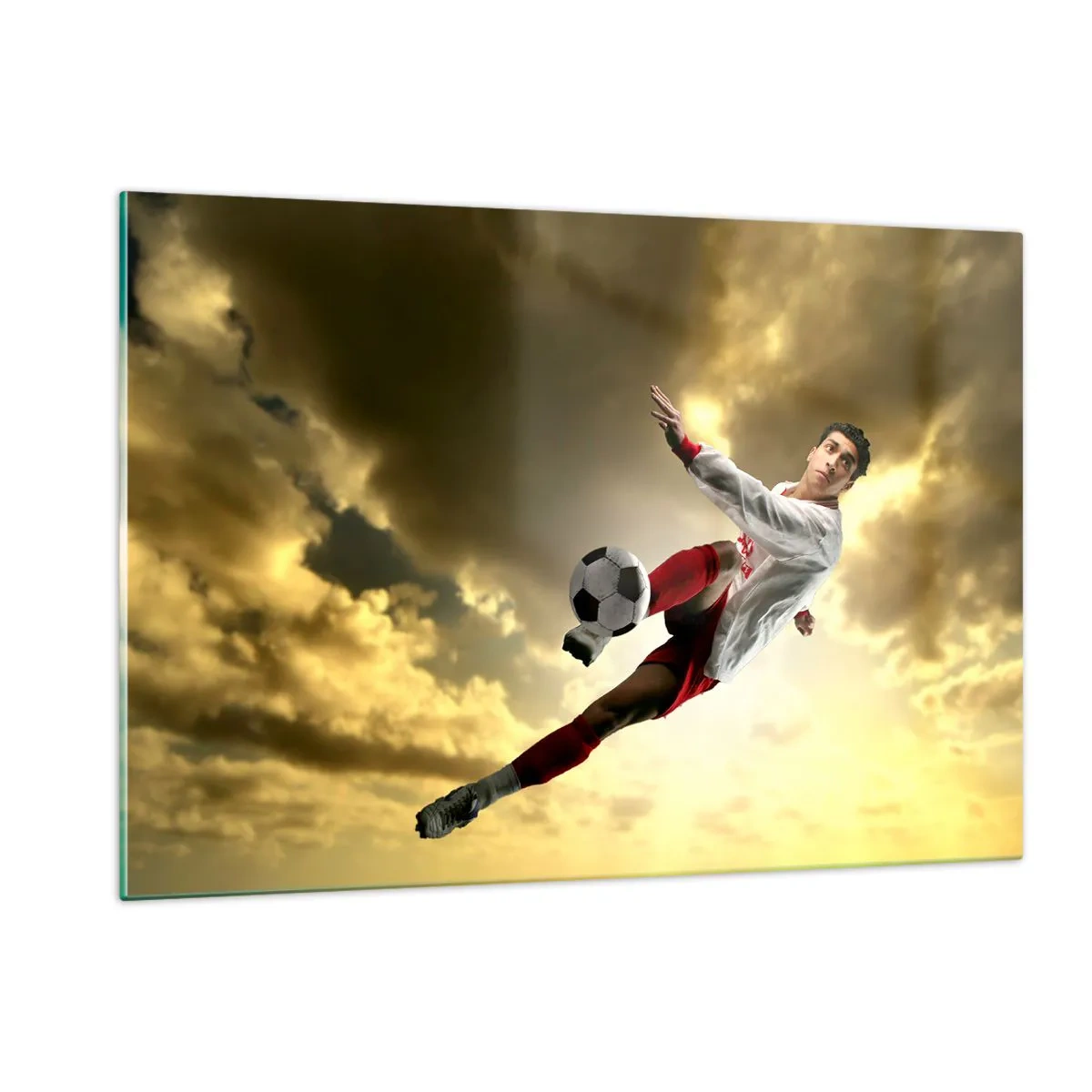 Quadro em vidro - O céu do futebol - 120x80 cm