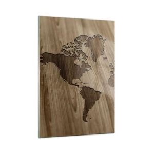 Quadro em vidro - O mundo servido na mesa - 50x70 cm