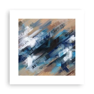 Pôster - Numa diagonal azul - 30x30 cm