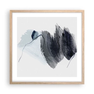 Pôster com moldura de carvalho claro - Intensidade e movimento - 50x50 cm