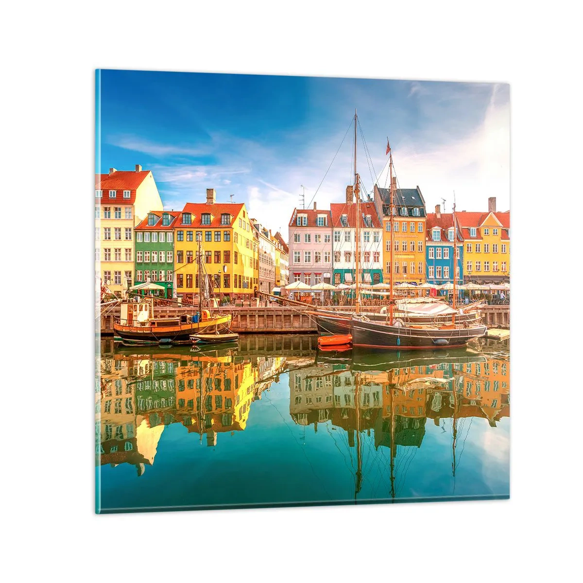 Quadro em vidro - Sobre a água tão lisa como um espelho - 30x30 cm