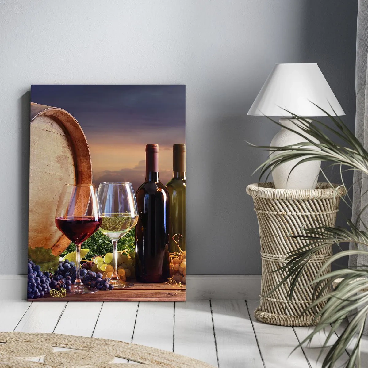 Quadro em tela - Aqui a vida tem um sabor - 50x70 cm