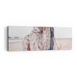 Quadro em tela - Flores a caminho - 90x30 cm