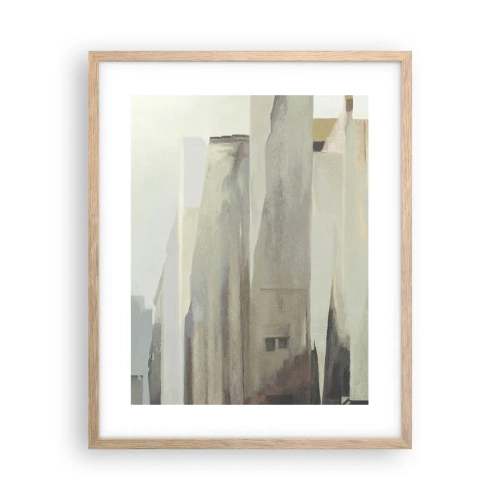 Pôster com moldura de carvalho claro - Sonho com a cidade - 40x50 cm