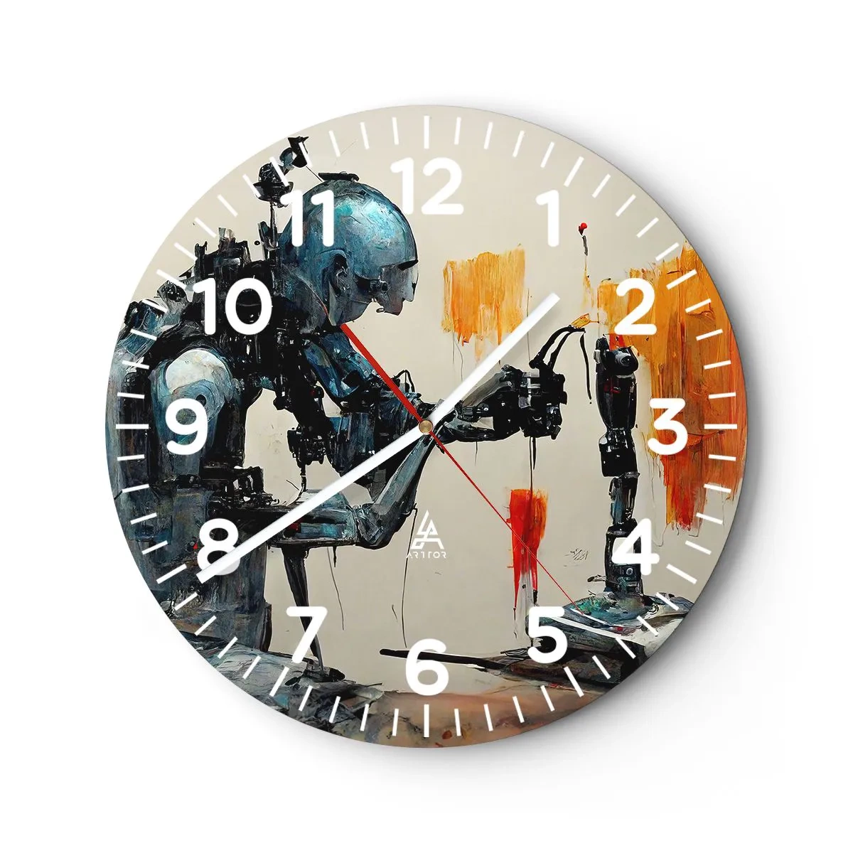 Relógio de parede - Relógio em vidro - Já amanhã… - 40x40 cm