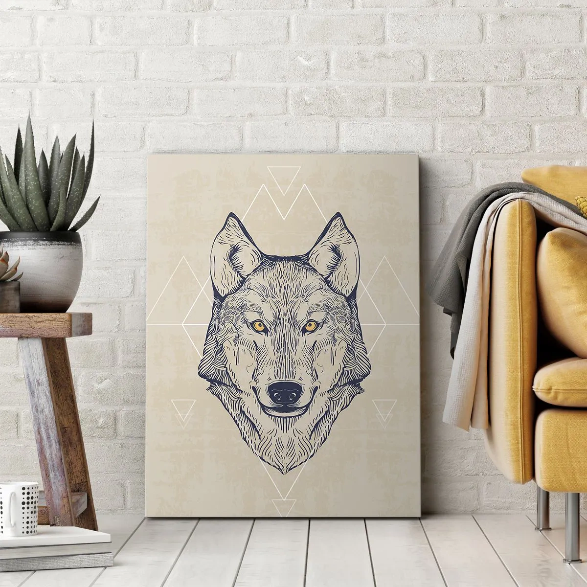 Quadro em tela - Alfa com um olhar penetrante - 80x120 cm