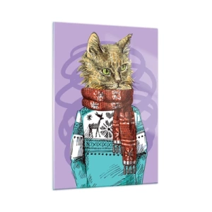 Quadro em vidro - Gato não só de botas - 50x70 cm