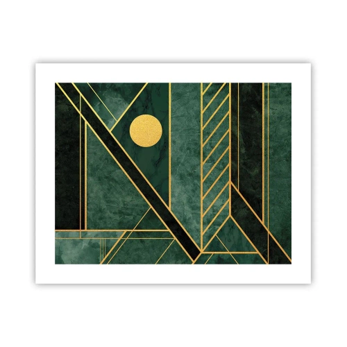 Pôster - A dinâmica do ouro e do azul - 50x40 cm