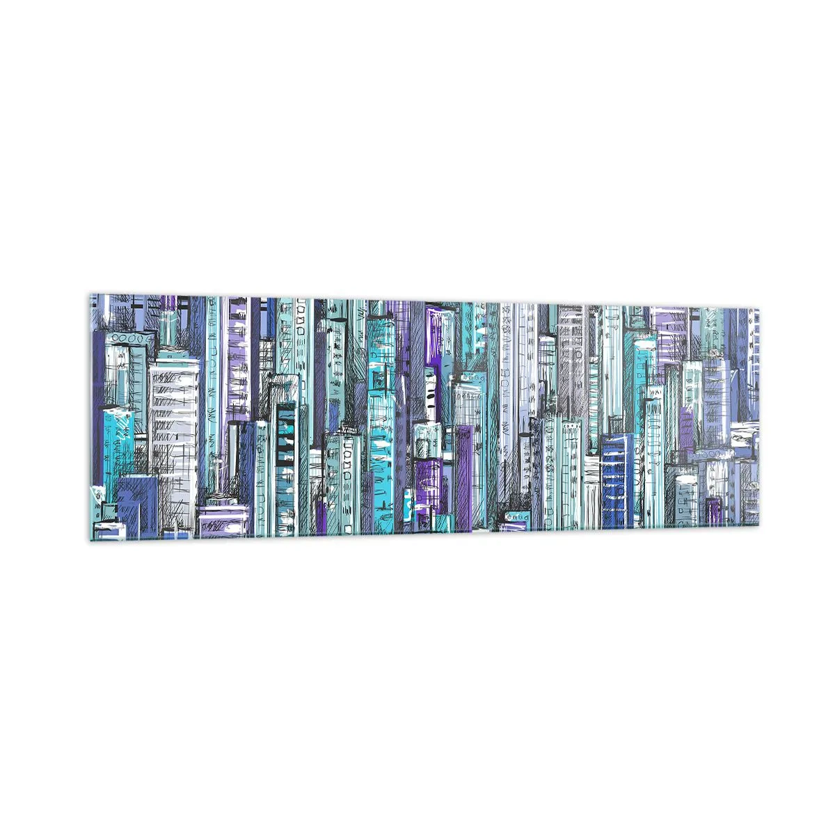 Quadro em vidro - Azul do céu - 160x50 cm