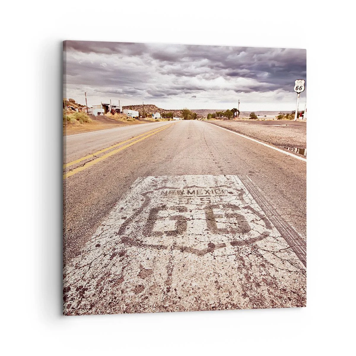 Quadro em tela - Mother Road - uma lenda americana - 50x50 cm