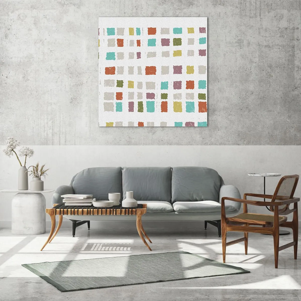 Quadro em vidro - Jogo desconhecido - 50x50 cm