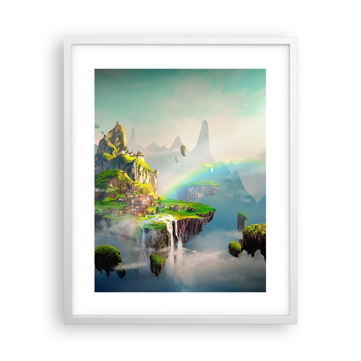 Pôster em moldura branca - Meio do céu - as ilhas felizes - 40x50 cm