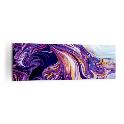 Quadro em tela - Onde o espaço se dobra em roxo - 160x50 cm