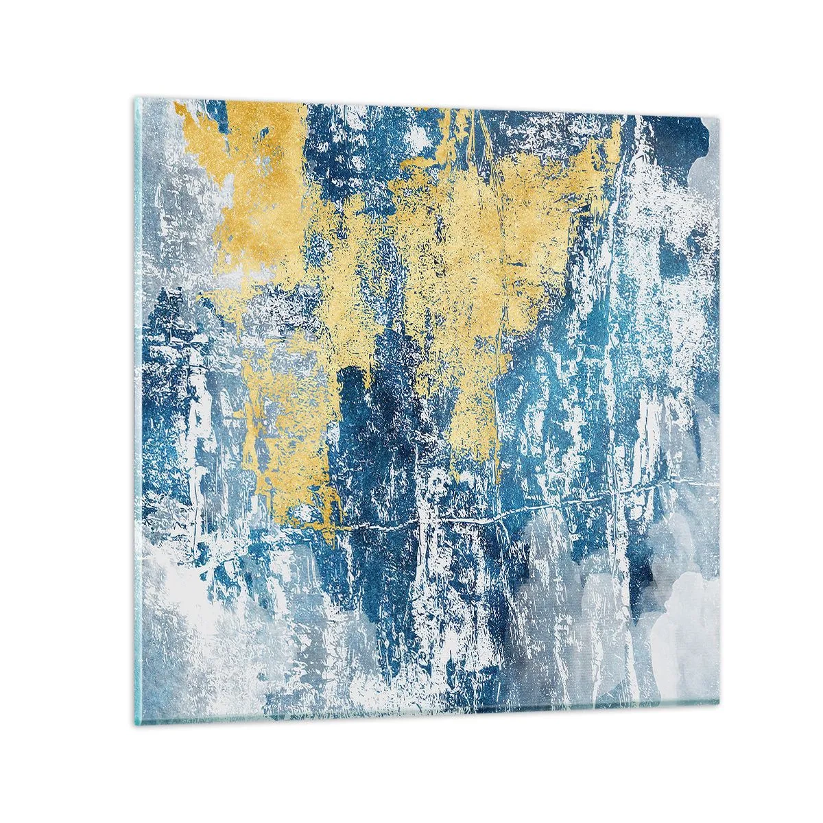 Quadro em vidro - Abstração cheia de clima - 60x60 cm