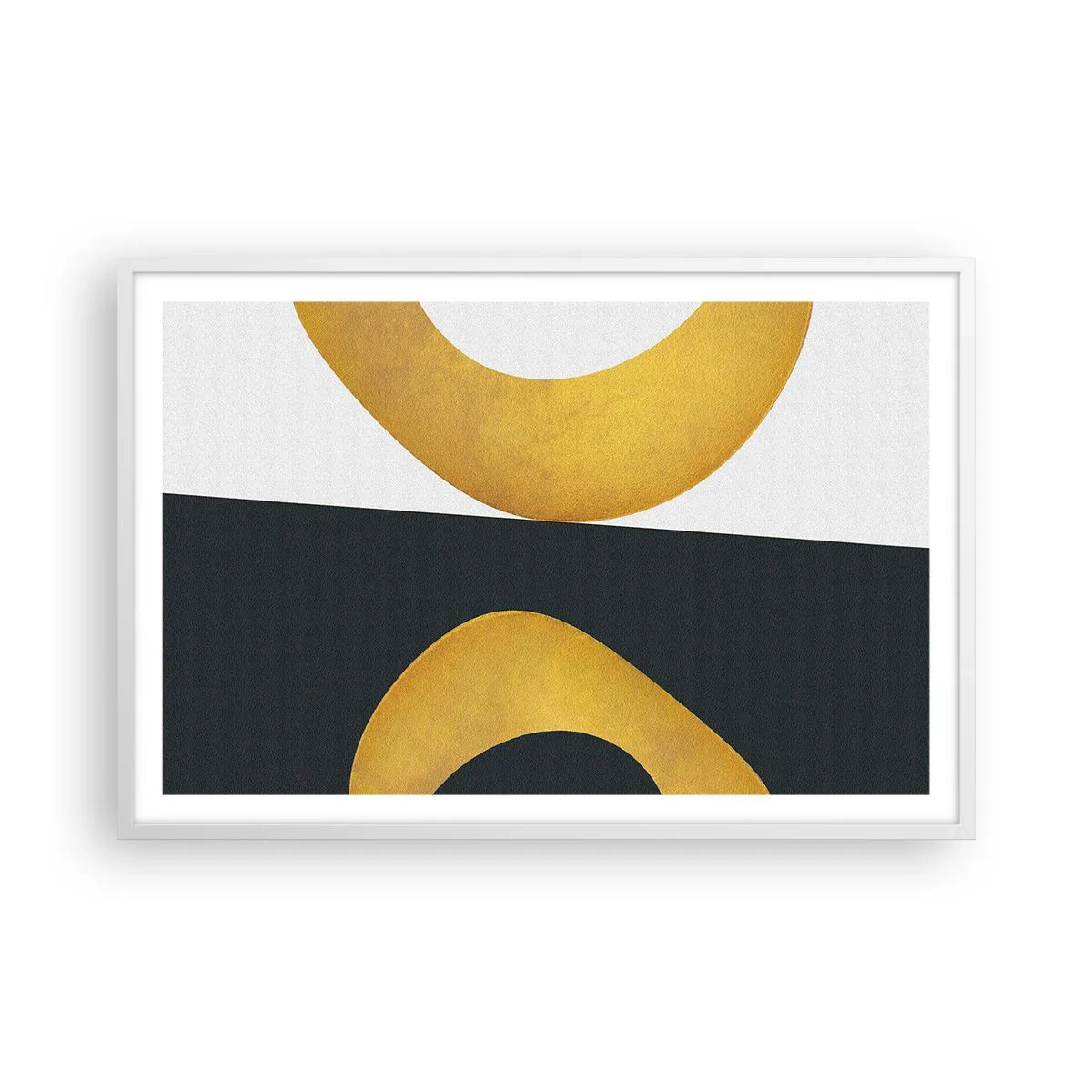 Pôster em moldura branca - Primeiro: ouro - 91x61 cm