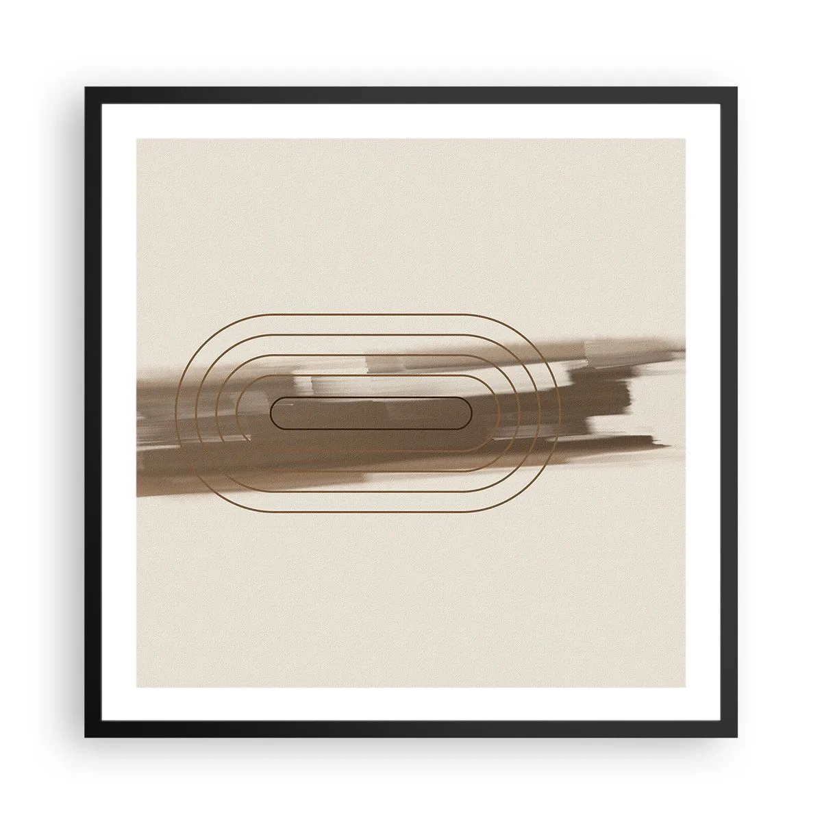 Pôster com moldura preta - Um sopro de cinza - 60x60 cm