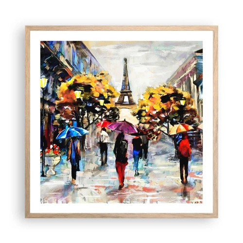 Pôster com moldura de carvalho claro - Especialmente bonita no outono - 60x60 cm