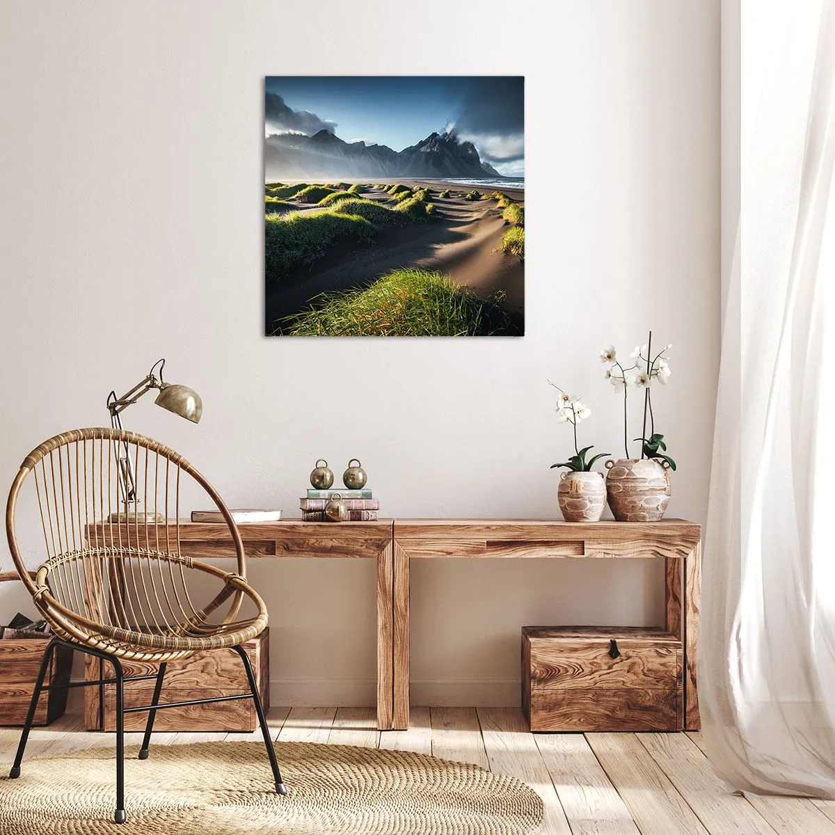 Quadro em tela - Harmonia dos elementos da natureza - 70x70 cm