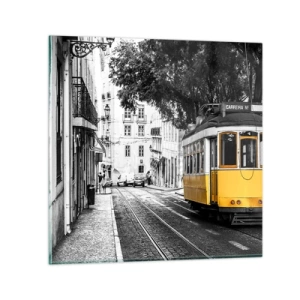 Quadro em vidro - E o fado ao fundo - 40x40 cm