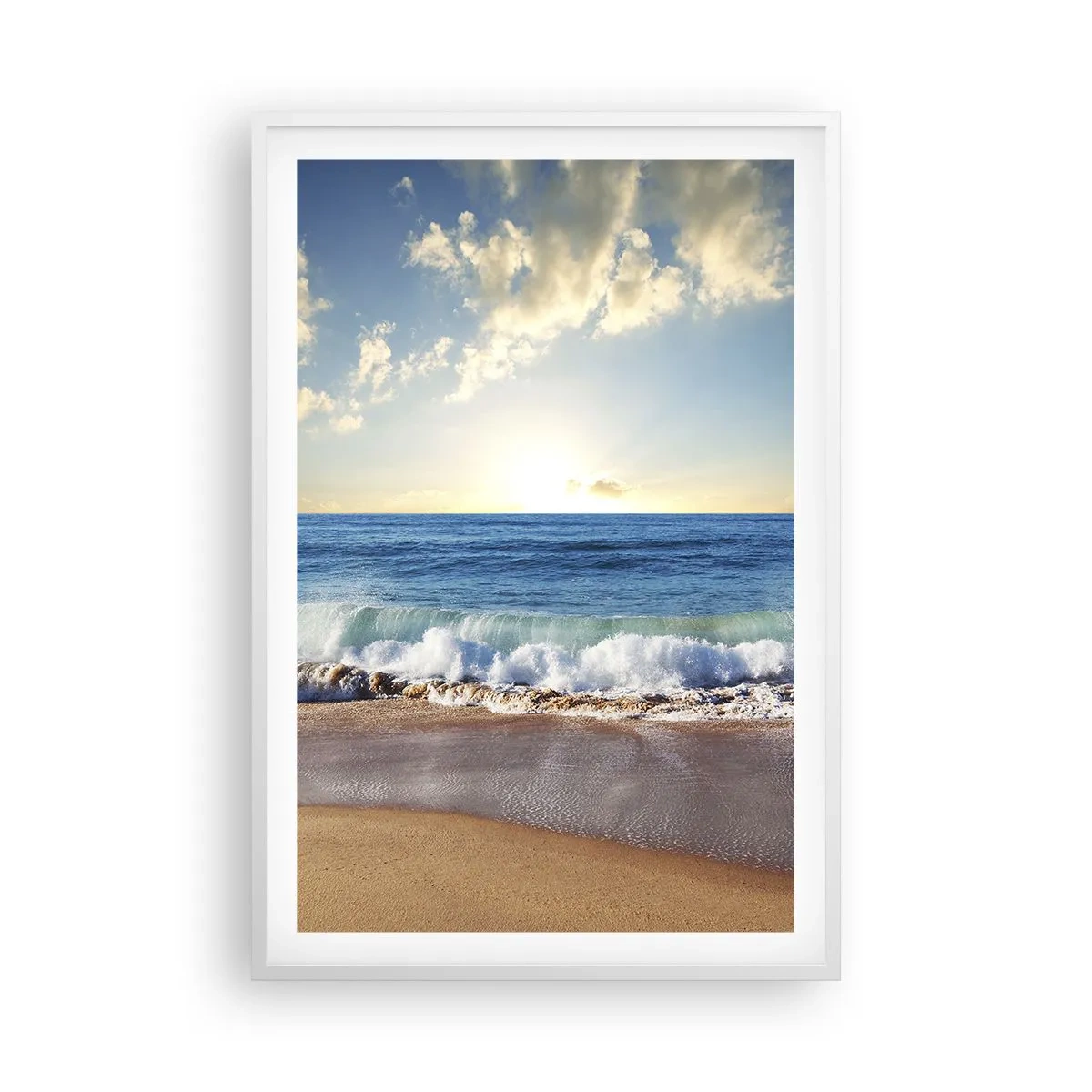 Pôster em moldura branca - Movimento e quietude ao mesmo tempo - 61x91 cm