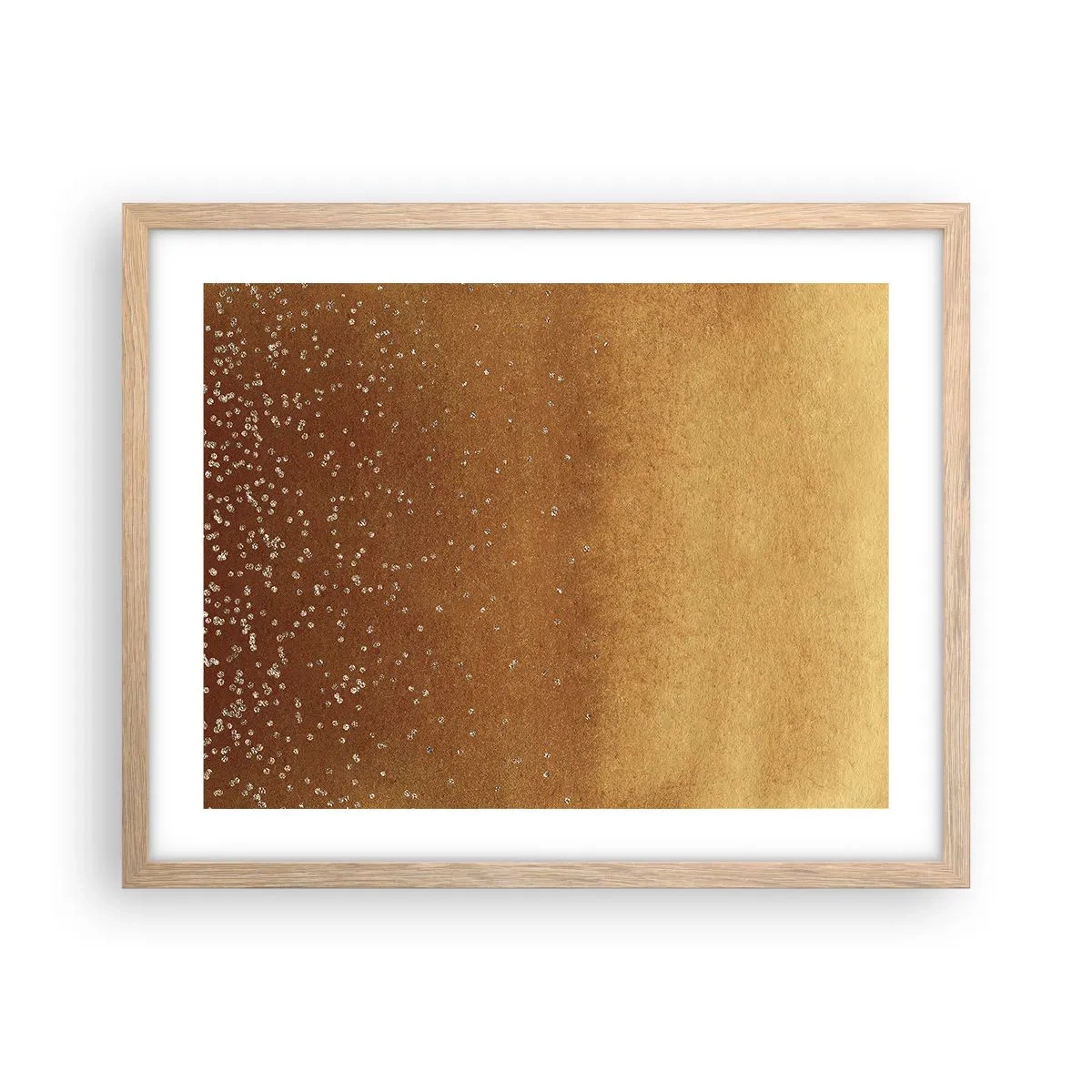 Pôster com moldura de carvalho claro - O nascimento da luz - 50x40 cm