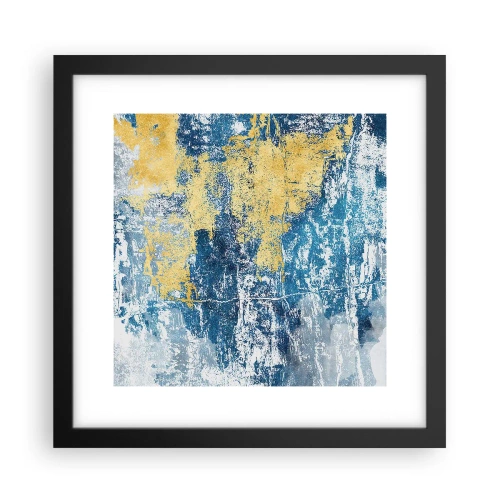 Pôster com moldura preta - Abstração cheia de clima - 30x30 cm